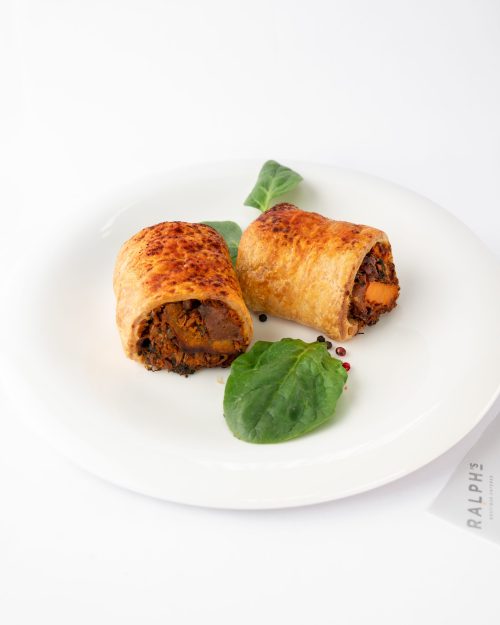 Spiced Cauliflower, Lentil & Sweet Potato Pastry Roll (plant based)