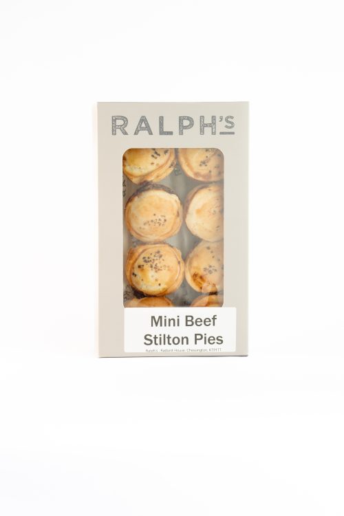 8 x canapé-sized mini Beef and Stilton pies